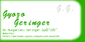 gyozo geringer business card